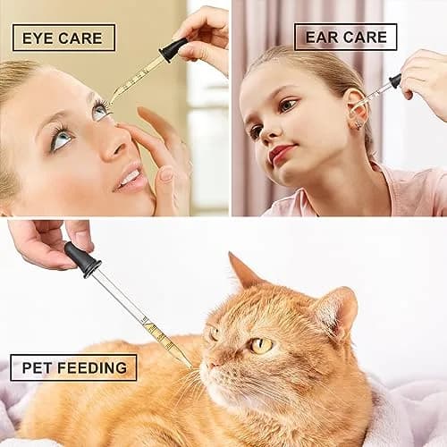 LANDNEOO 4 Pack, 1 mL Glass Eye Dropper with Measurement | Accurate Dose Pipette for Oils & Care thumbnail 6