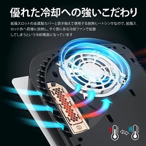 GRAUGEAR Metal Heat Dissipation Cover for PS5 M.2 SSD Expansion Slot | Bronze, Breathable Cellular Hole Design thumbnail 6