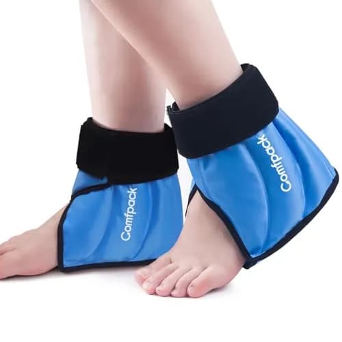 Comfpack Heel Ice Pack Wrap for Plantar Fasciitis Relief, Ankle Ice Pack Wrap for Swelling, 1 Count (Pack of 1) | Targeted Relief for Foot & Ankle Pain — Blue