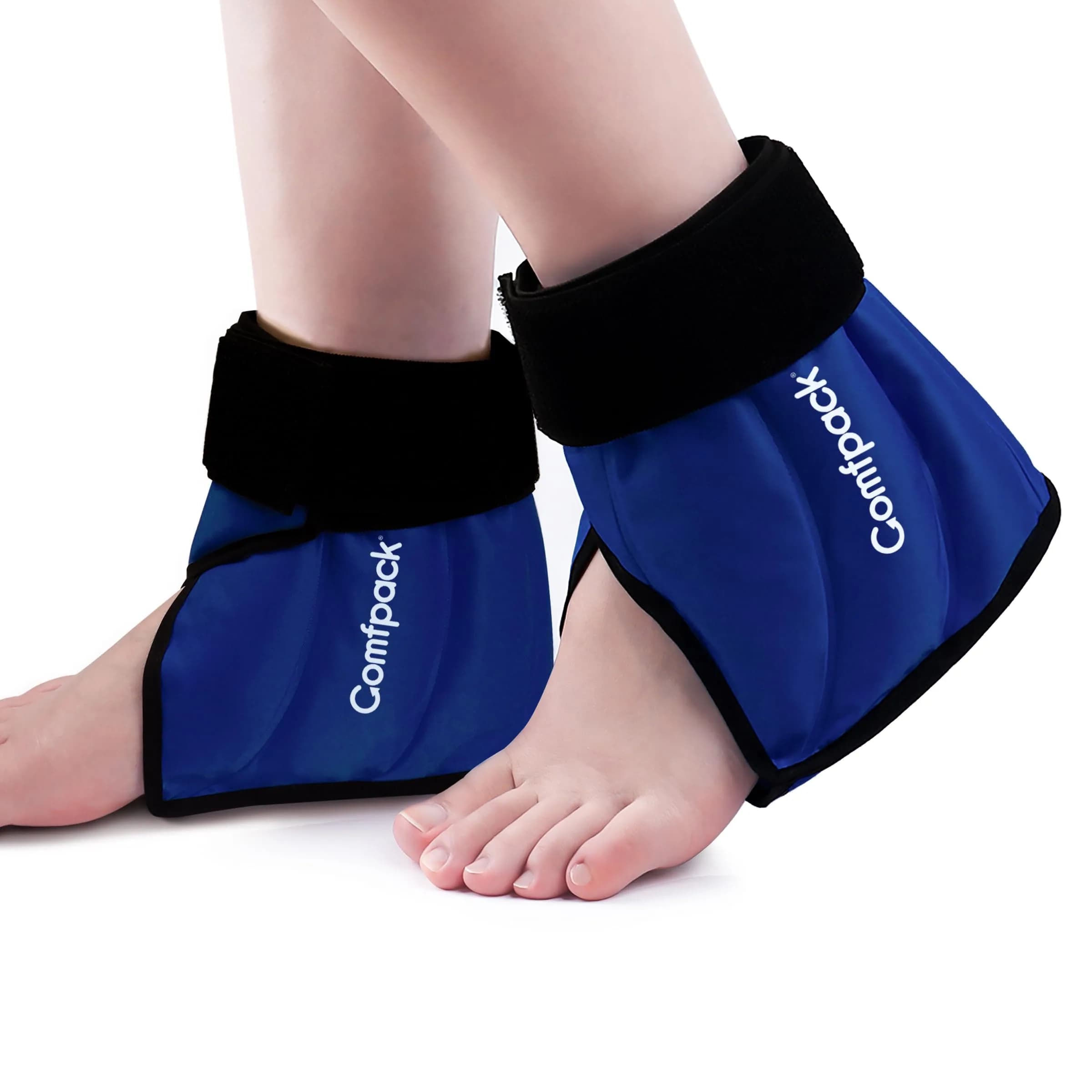 Comfpack Dark Blue Heel & Ankle Ice Pack Wrap for Plantar Fasciitis - 2 Pack - main product image