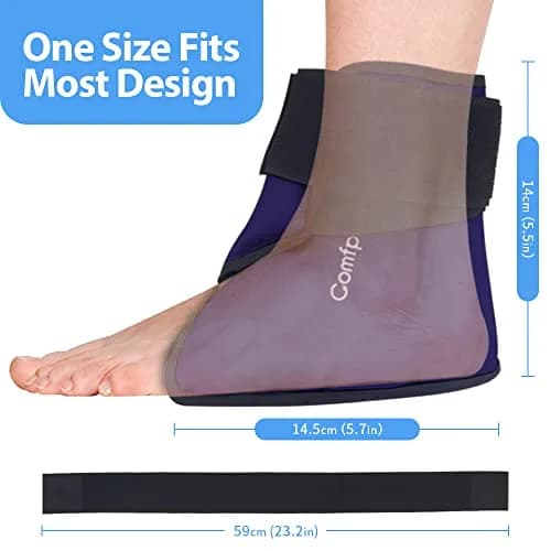 Comfpack Ankle Ice Pack Wrap Heel Ice Pack for Pain Relief, Hot Cold Therapy Cold Pack for Plantar Fasciitis, Achilles Tendonitis, Ankle Sprain, Foot Pain, 2Packs thumbnail 5