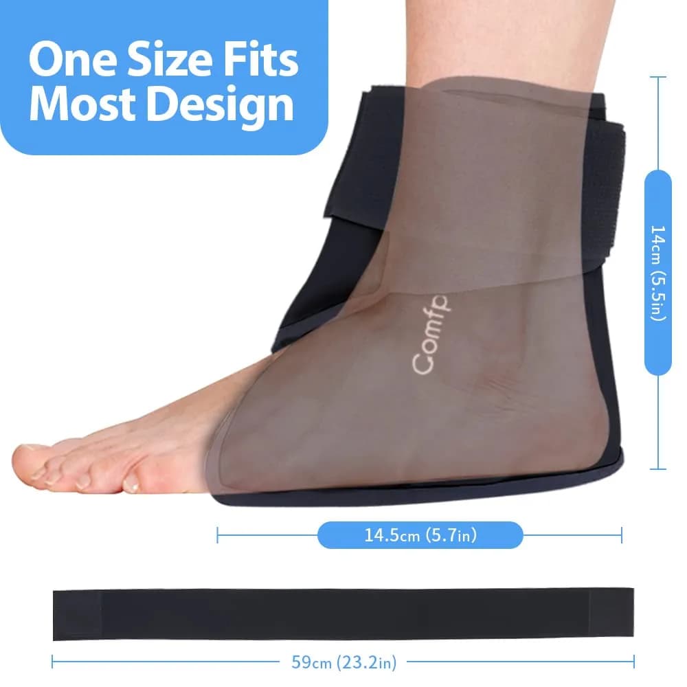Comfpack Ankle Ice Pack Wrap for Swelling, FSA Eligible, 2 Pack | Targeted Pain Relief for Heel, Ankle, Plantar Fasciitis - view 5