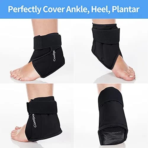 Comfpack Ankle Ice Pack Wrap for Swelling, FSA Eligible, 2 Pack | Targeted Pain Relief for Heel, Ankle, Plantar Fasciitis thumbnail 2