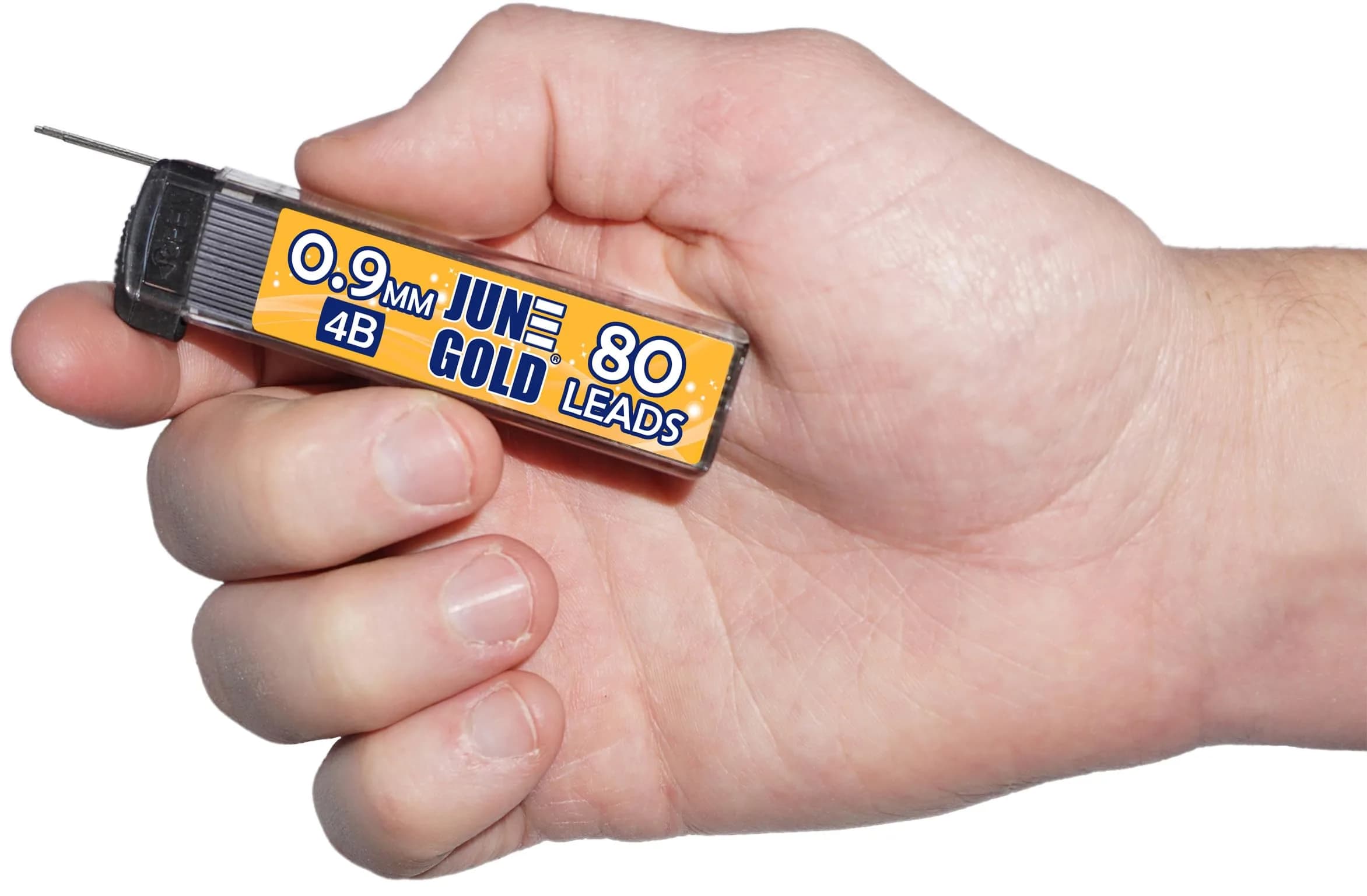 June Gold 0.9 mm 4B Graphite Lead Refills, 320 Pieces - view 2