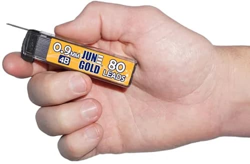 June Gold 0.9 mm 4B Graphite Lead Refills, 320 Pieces thumbnail 2