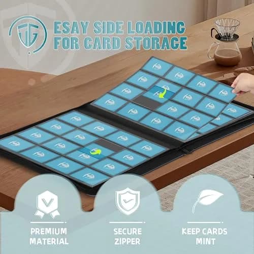 TCGUARD Trading Card Zipper Binder 17.5 x 13.3 inches | Secure 1020 Card Capacity | Waterproof & Shockproof thumbnail 4