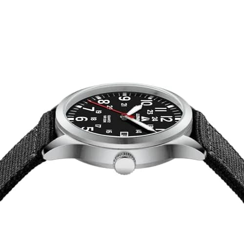 LN LENQIN Men's Military Sport Analog Quartz Watch with Date & Luminous Dial | 42mm Stainless Steel Case, 22mm Nylon Strap thumbnail 8