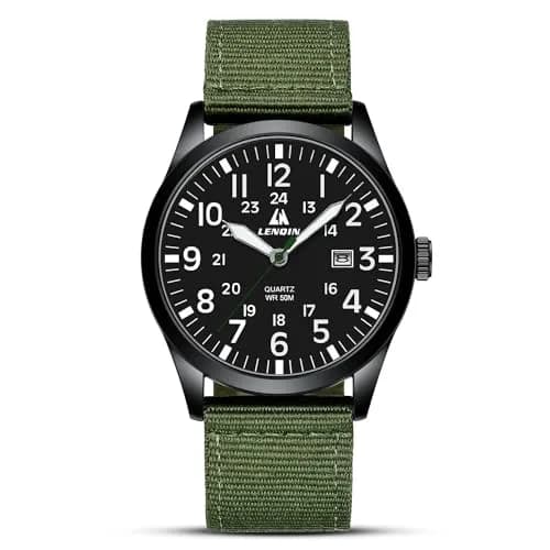 LN LENQIN Men's Military Sport Analog Quartz Watch 42mm (1.65 inches) | Japanese Quartz Movement thumbnail 1