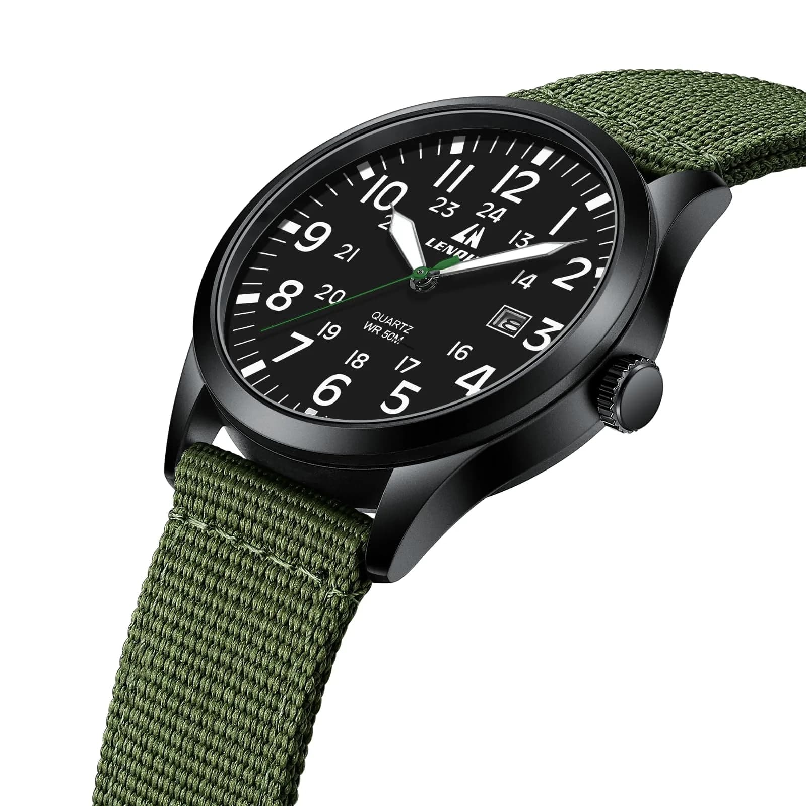 LN LENQIN Men's Military Sport Analog Quartz Watch 42mm (1.65 inches) | Japanese Quartz Movement - view 3
