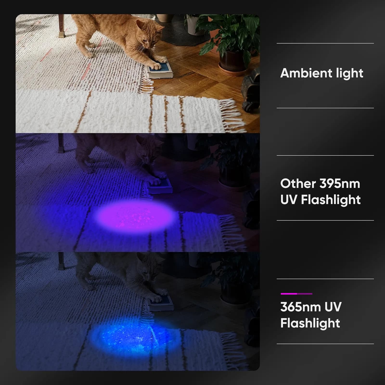 LUXNOVAQ 30W UV Flashlight USB Rechargeable with Filter Lens | 191g (6.7oz) - view 7