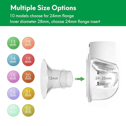 LOZAEVE 16mm Flange Inserts for Wearable Breast Pumps, Pack of 1 (16mm) thumbnail 2