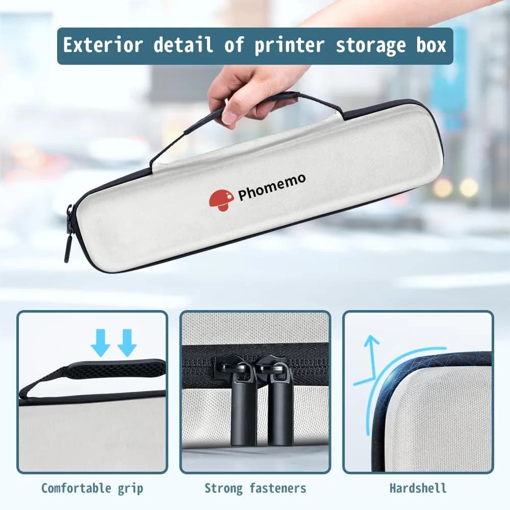 Phomemo M08F Printer White Bag | Portable Thermal Printer Case for Travel - view 5