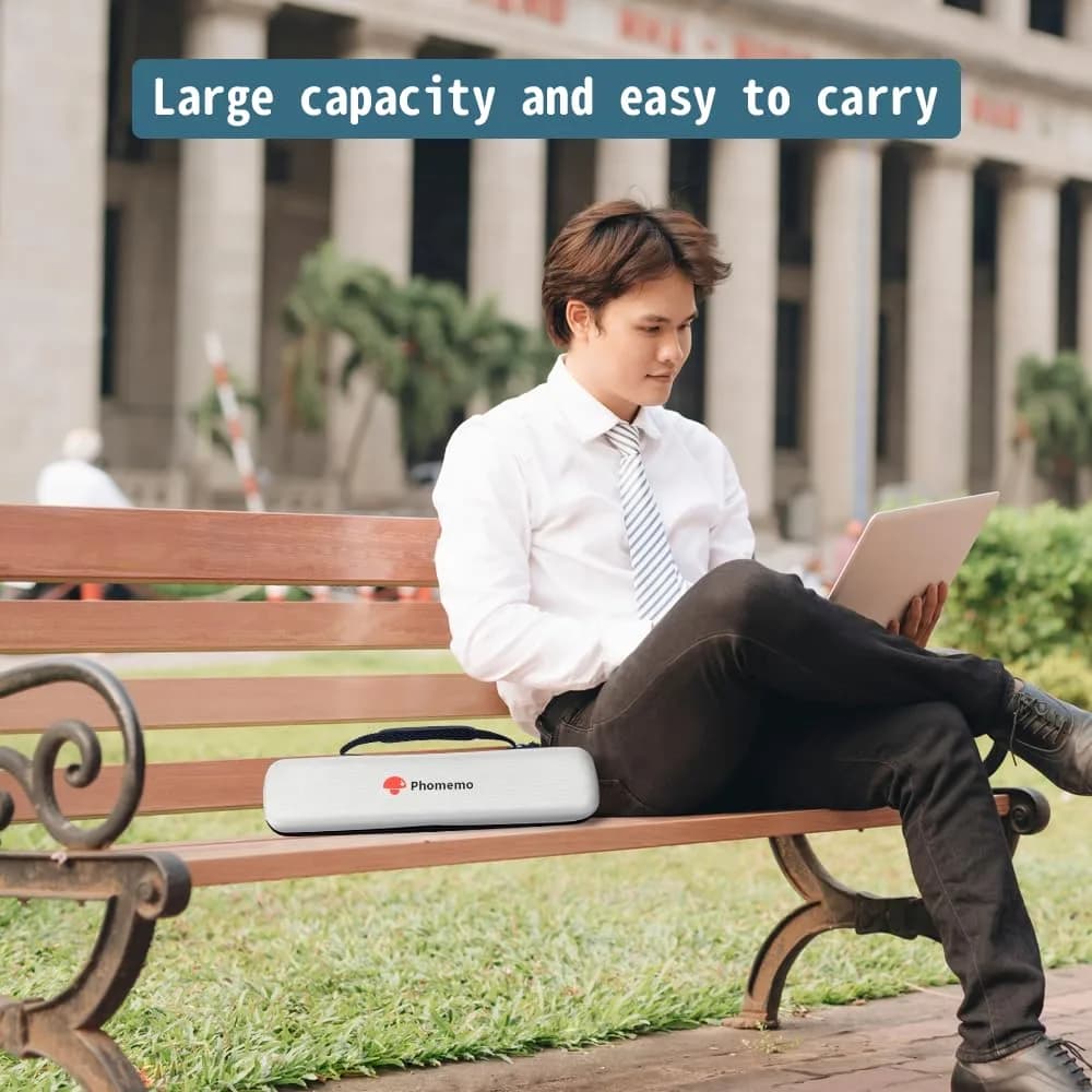 Phomemo M08F Printer White Bag | Portable Thermal Printer Case for Travel - view 6