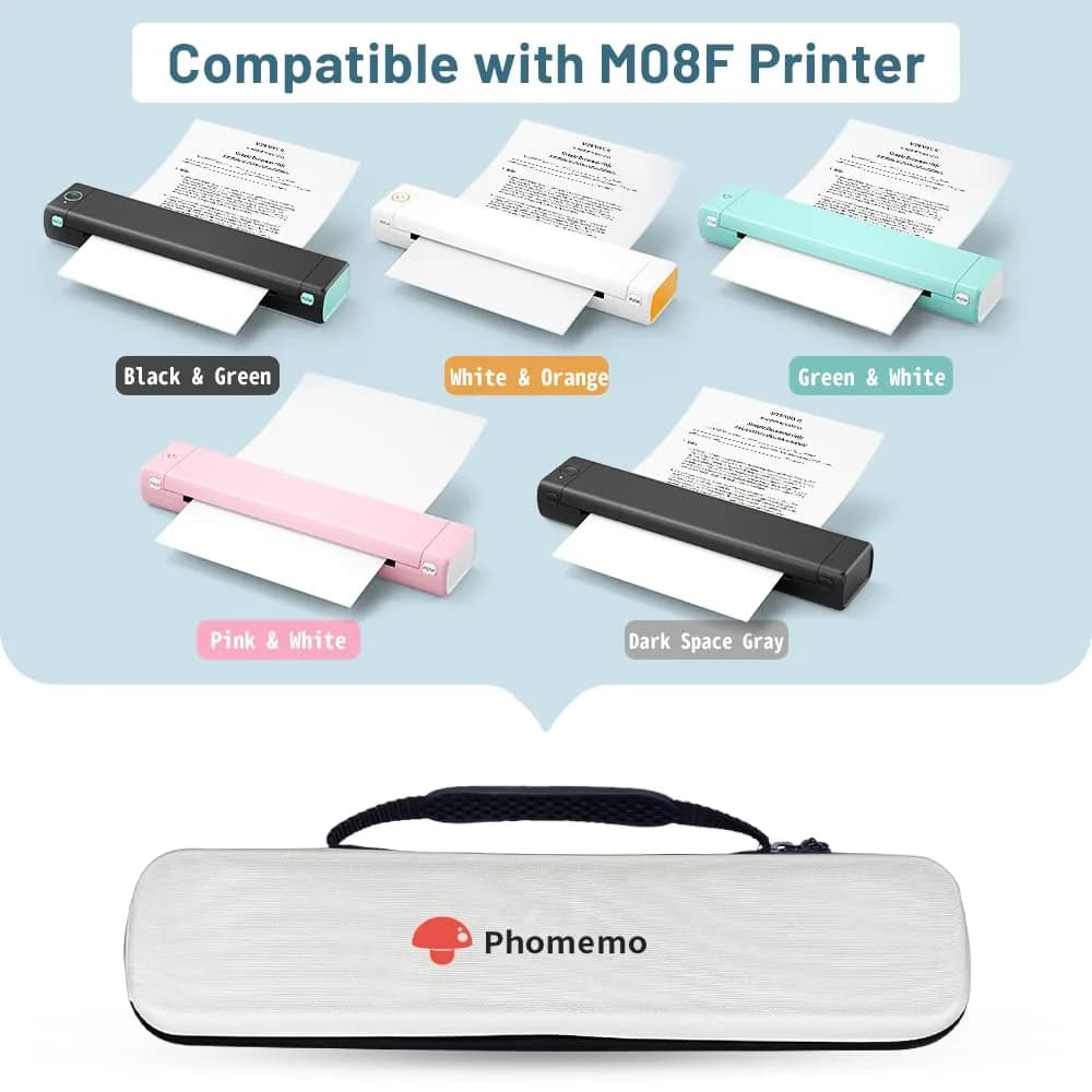 Phomemo M08F Printer White Bag | Portable Thermal Printer Case for Travel - view 2