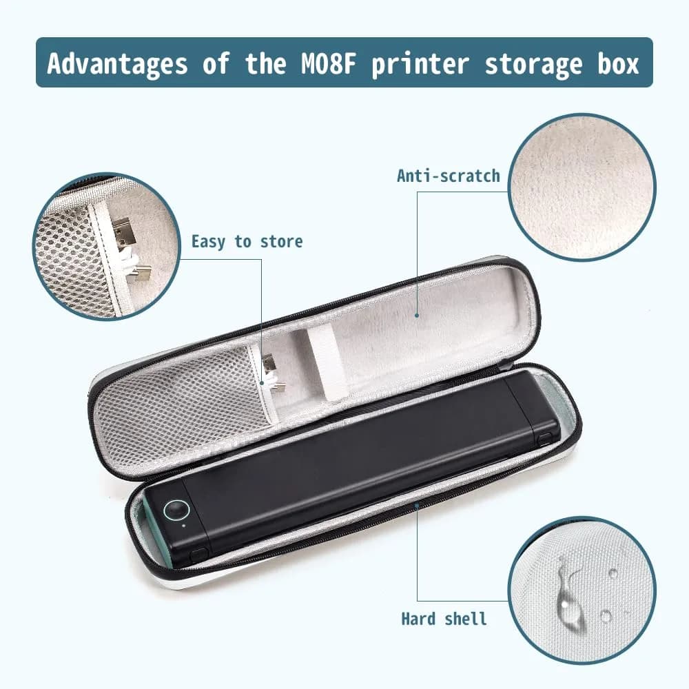 Phomemo M08F Printer White Bag | Portable Thermal Printer Case for Travel - view 4