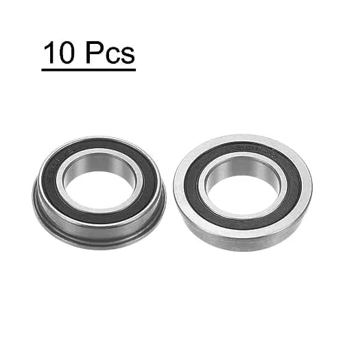 uxcell F6801-2RS Flanged Ball Bearing 12x21x5mm Double Sealed Chrome Steel, 10pcs | Cost-Effective Industrial Bearing thumbnail 4