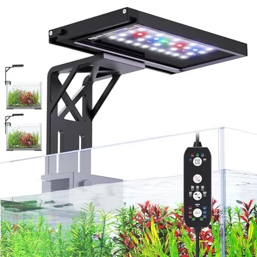 SEAOURA Clip On Aquarium Light for Plants & Fish Tanks 7-12 Inch | Full Spectrum RGB LED with Timer & Brightness Control thumbnail 1