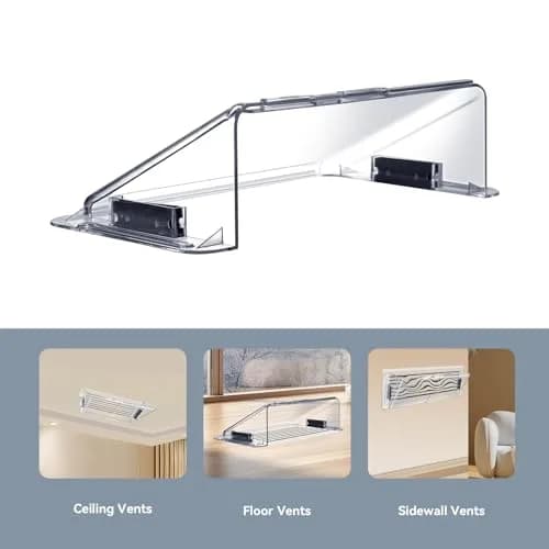 YZXTECNIP Adjustable Air Vent Deflector 9” to 14” | Magnetic Heat & Wind Blocker for HVAC thumbnail 5