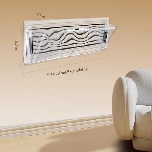 YZXTECNIP Adjustable Air Vent Deflector 9” to 14” | Magnetic Heat & Wind Blocker for HVAC thumbnail 2