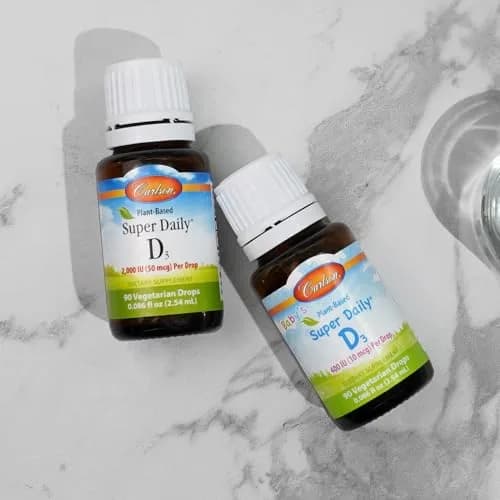 Carlson Baby's Plant-Based Super Daily D3 Drops 2.54 mL (0.086 Fl Oz) | 400 IU (10 mcg) Per Drop thumbnail 8