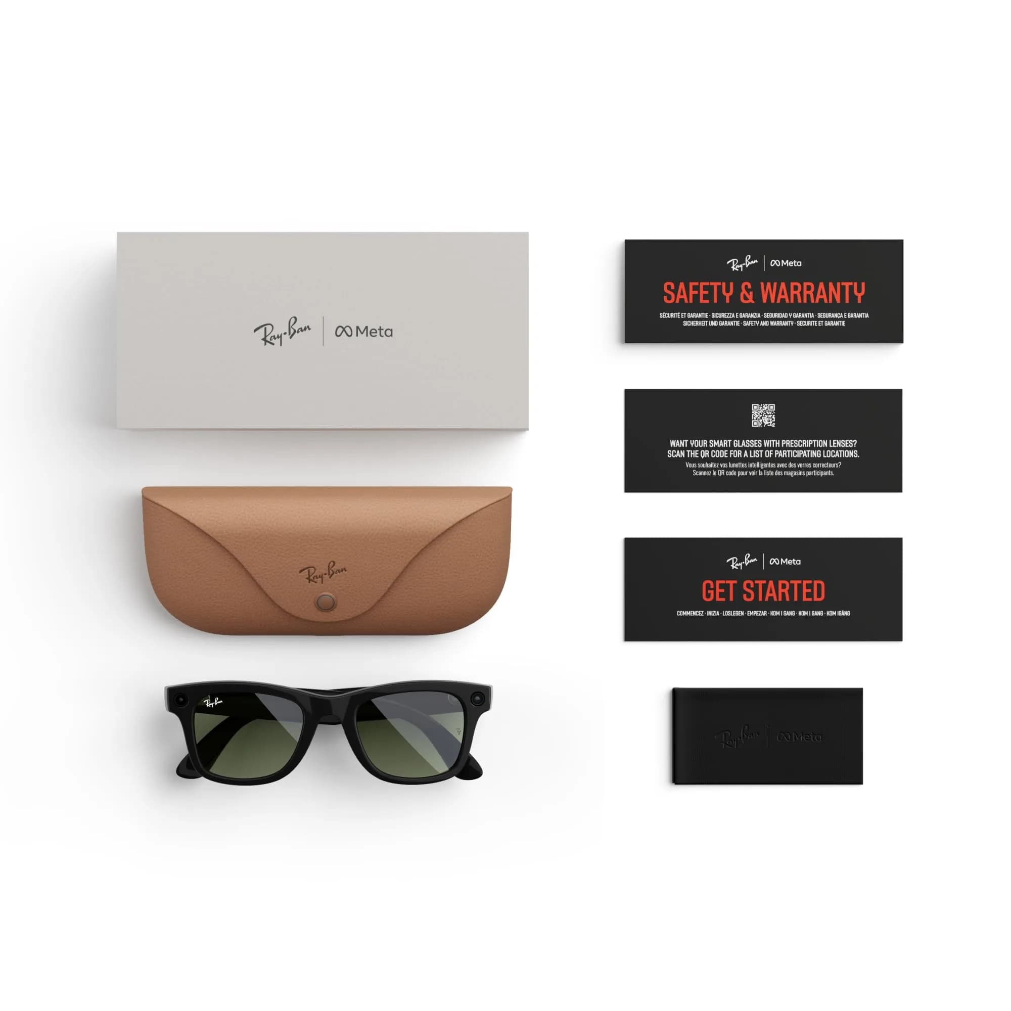 Ray-Ban Meta Wayfarer Large Smart AI Glasses Shiny Black/Green Lenses | USA Import, Duties Included - view 7