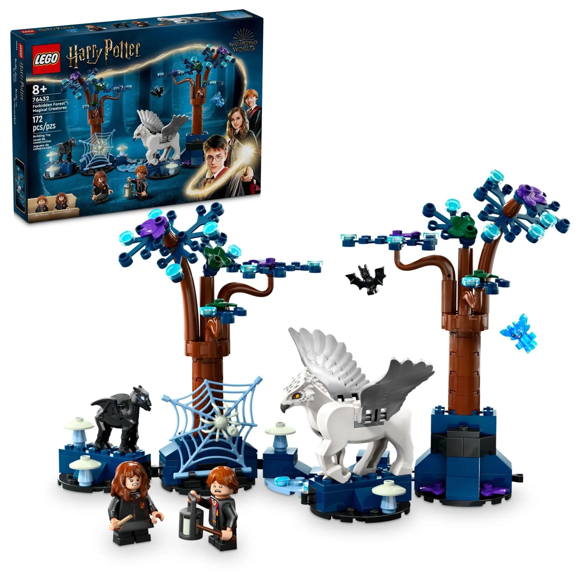 LEGO Harry Potter Forbidden Forest: Magical Creatures, Glow in The Dark Toy for Kids Ages 8+ | Enchanted Scene Builder with Magical Animals