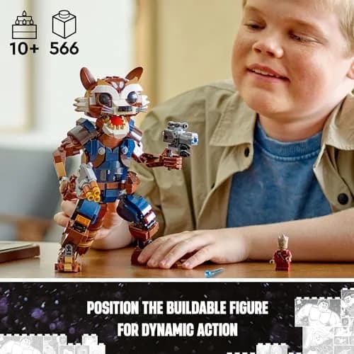LEGO Marvel Rocket & Baby Groot Minifigure | Buildable Guardians of the Galaxy Toy for Kids 10+ thumbnail 3