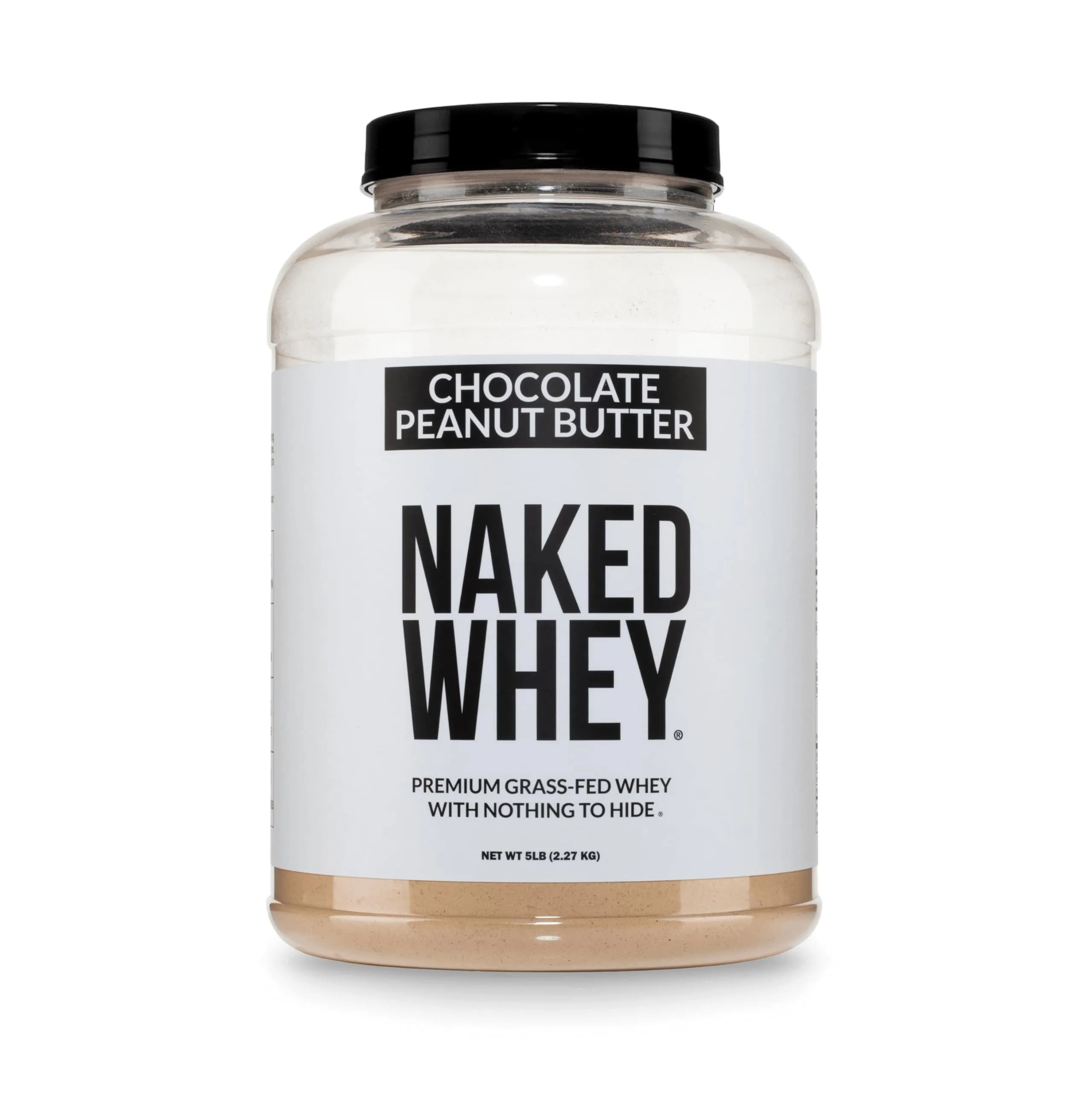 NAKED Chocolate Peanut Butter Grass Fed Whey Protein Powder, 5 lb | 25g Protein Per Serving, Aids Recovery - main product image