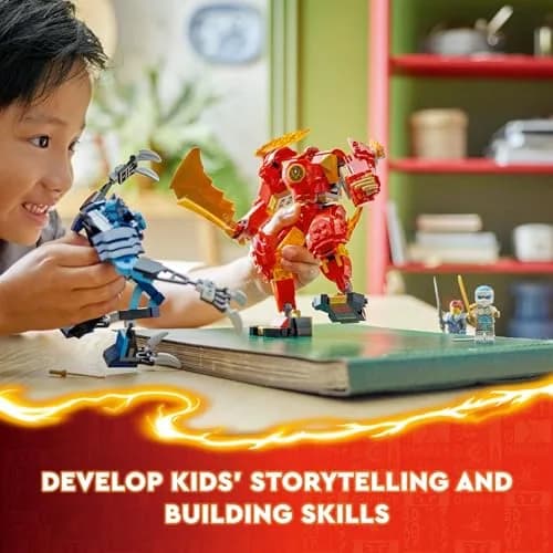 LEGO NINJAGO Kai’s Elemental Fire Mech Action Figure 322 Pieces | ASTM-Tested Educational Toy for Kids Ages 7+ thumbnail 5