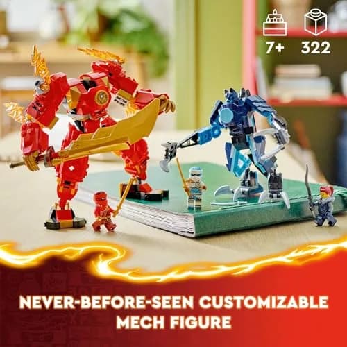 LEGO NINJAGO Kai’s Elemental Fire Mech Action Figure 322 Pieces | ASTM-Tested Educational Toy for Kids Ages 7+ thumbnail 2