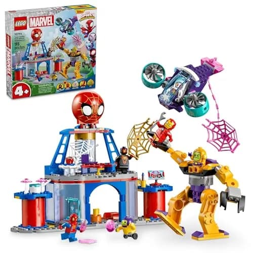 LEGO Marvel Team Spidey Web Spinner Headquarters Building Toy 193 Pieces | ASTM-Tested Educational Toy for Ages 4+ thumbnail 1