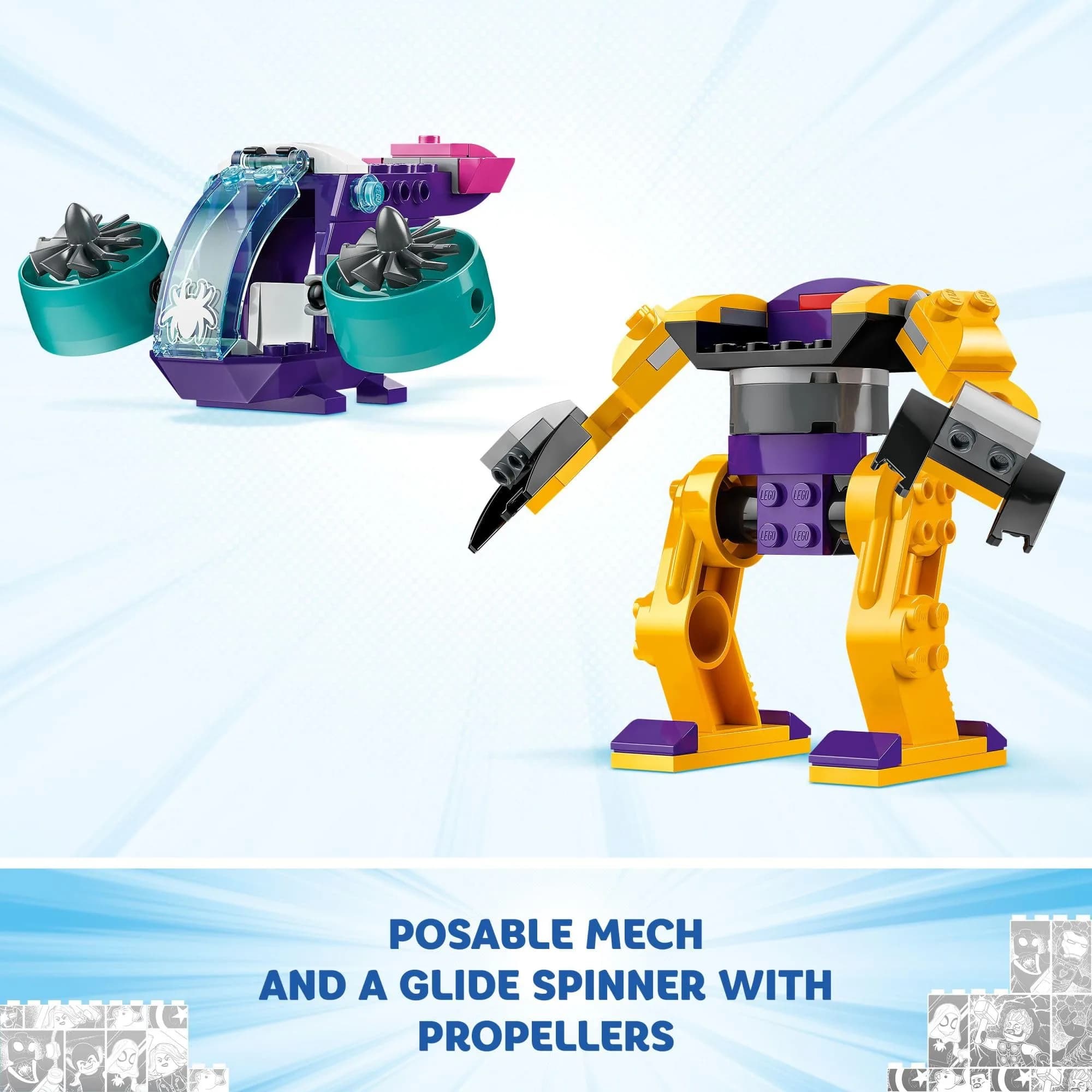 LEGO Marvel Team Spidey Web Spinner Headquarters Building Toy 193 Pieces | ASTM-Tested Educational Toy for Ages 4+ - view 4