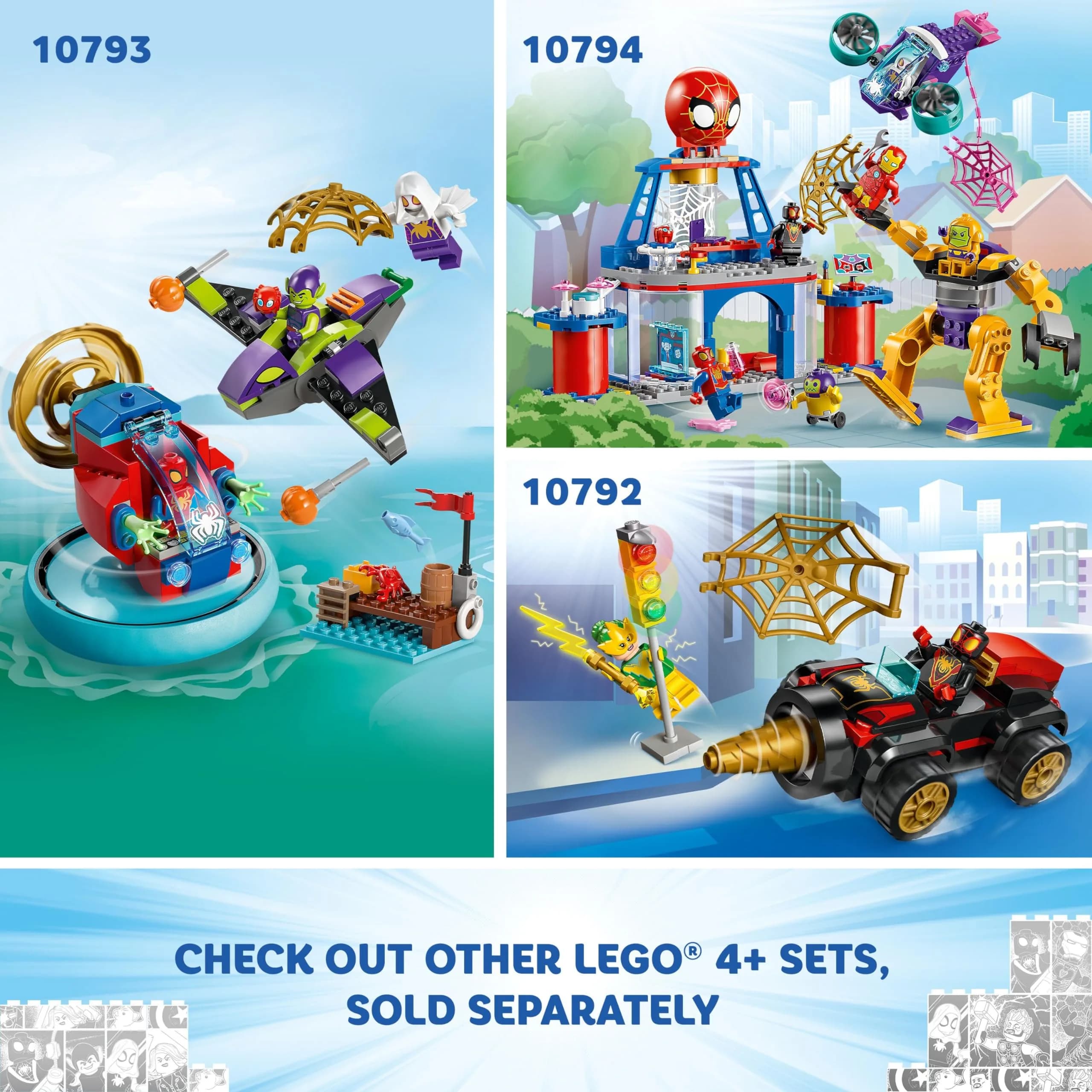 LEGO Marvel Team Spidey Web Spinner Headquarters Building Toy 193 Pieces | ASTM-Tested Educational Toy for Ages 4+ - view 6