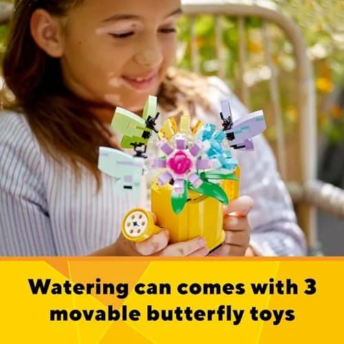 LEGO Creator 3 in 1 Flowers in Watering Can Building Toy 420 Pieces | STEM Learning Toy for Kids Ages 8+ thumbnail 4