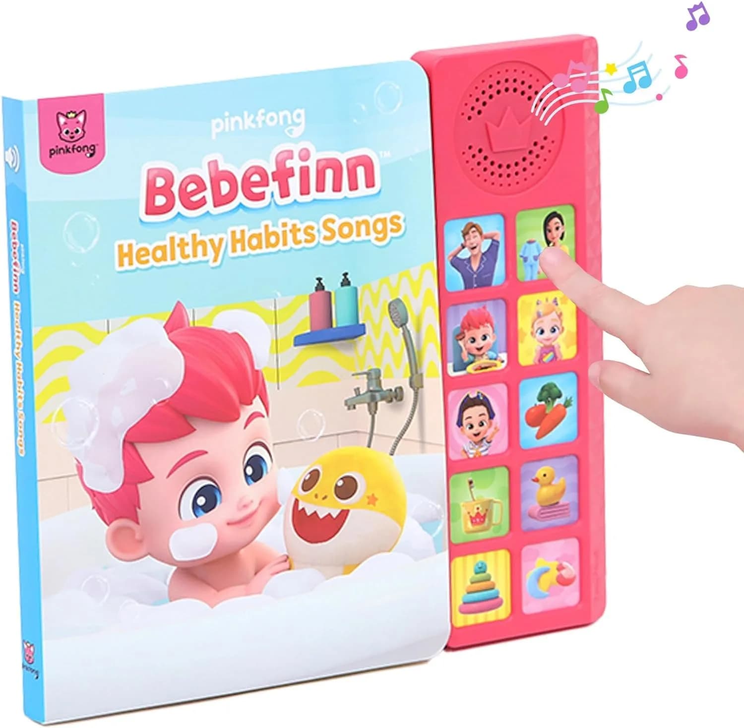 Pinkfong Bebefinn Healthy Habits Songs Musical Sound Book for Toddlers 1–3 | 10 Buttons, 10 Songs