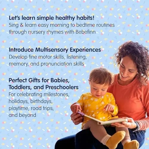 Pinkfong Bebefinn Healthy Habits Songs Musical Sound Book for Toddlers 1–3 | 10 Buttons, 10 Songs thumbnail 5