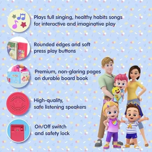 Pinkfong Bebefinn Healthy Habits Songs Musical Sound Book for Toddlers 1–3 | 10 Buttons, 10 Songs thumbnail 3