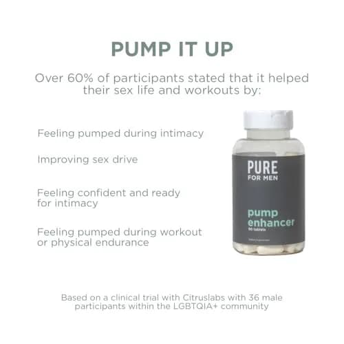 Pure for Men Pump Enhancer Pre Workout 90 Count | Nitric Oxide Booster for Muscle Pump & Energy thumbnail 8