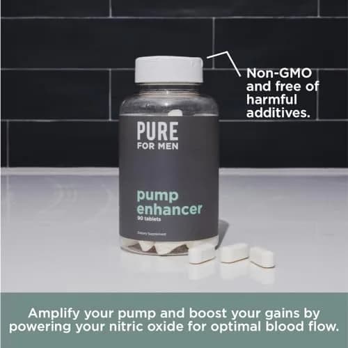 Pure for Men Pump Enhancer Pre Workout 90 Count | Nitric Oxide Booster for Muscle Pump & Energy thumbnail 9