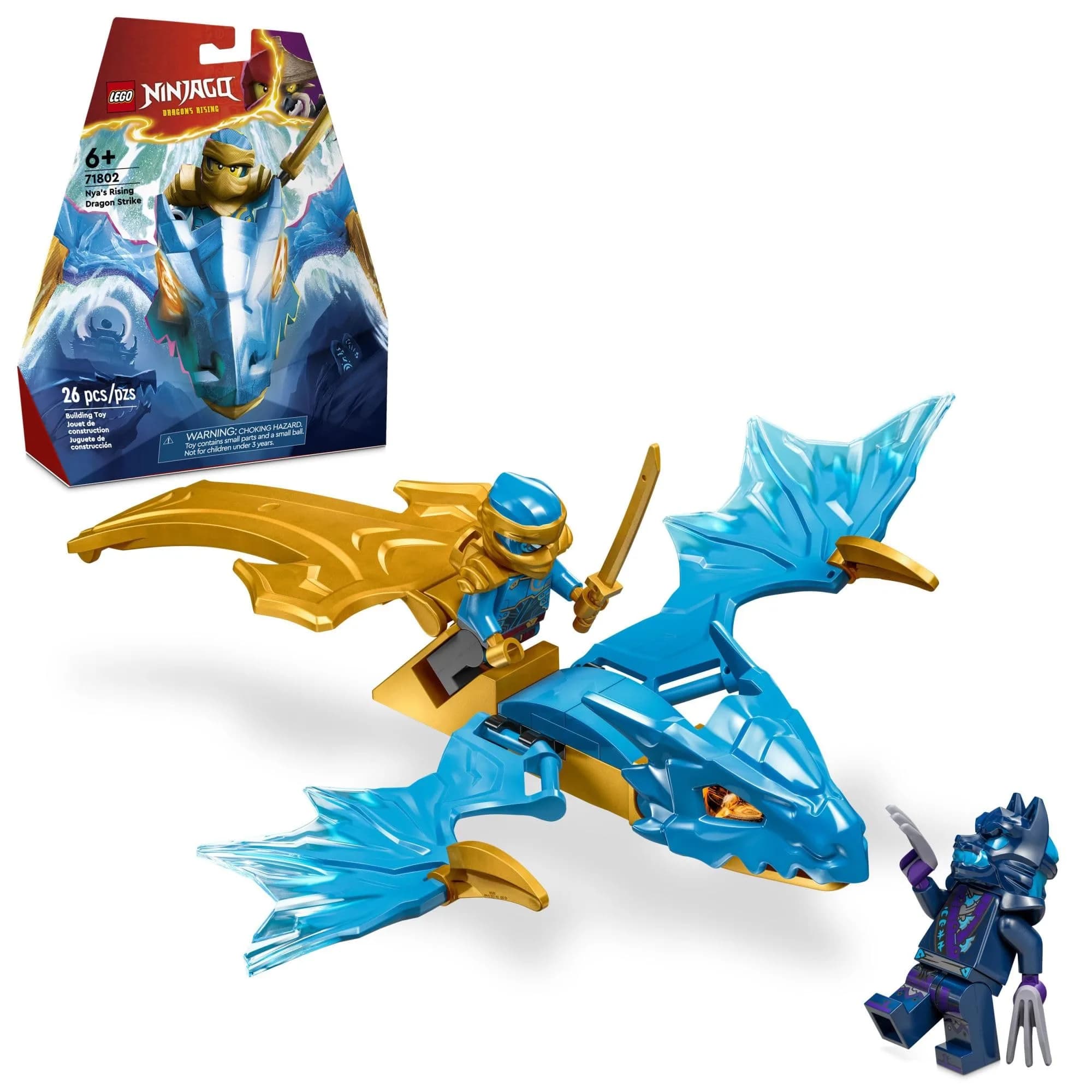 LEGO NINJAGO NYA’s Rising Dragon Strike Toy, Ninja Action Figure Playset for Kids 6+ | Build & Battle — Multicolor