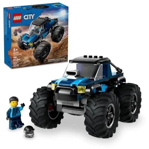 LEGO City Blue Monster Truck Toy Playset with Driver Minifigure | Educational Building Toy for Kids Aged 5+ thumbnail 1