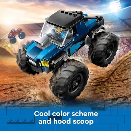 LEGO City Blue Monster Truck Toy Playset with Driver Minifigure | Educational Building Toy for Kids Aged 5+ thumbnail 4