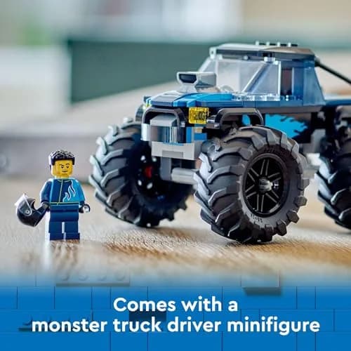 LEGO City Blue Monster Truck Toy Playset with Driver Minifigure | Educational Building Toy for Kids Aged 5+ thumbnail 5
