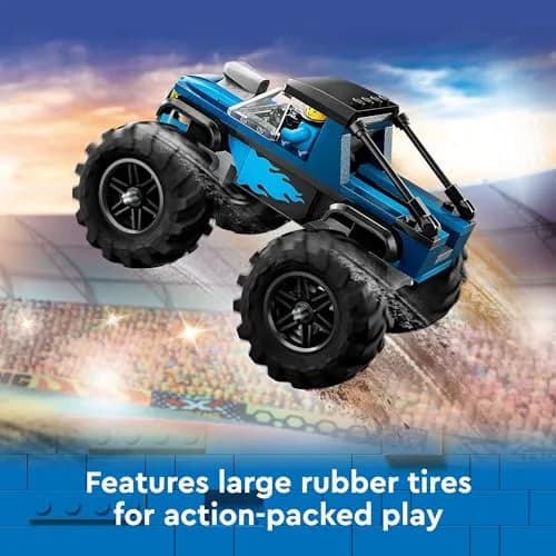 LEGO City Blue Monster Truck Toy Playset with Driver Minifigure | Educational Building Toy for Kids Aged 5+ thumbnail 3