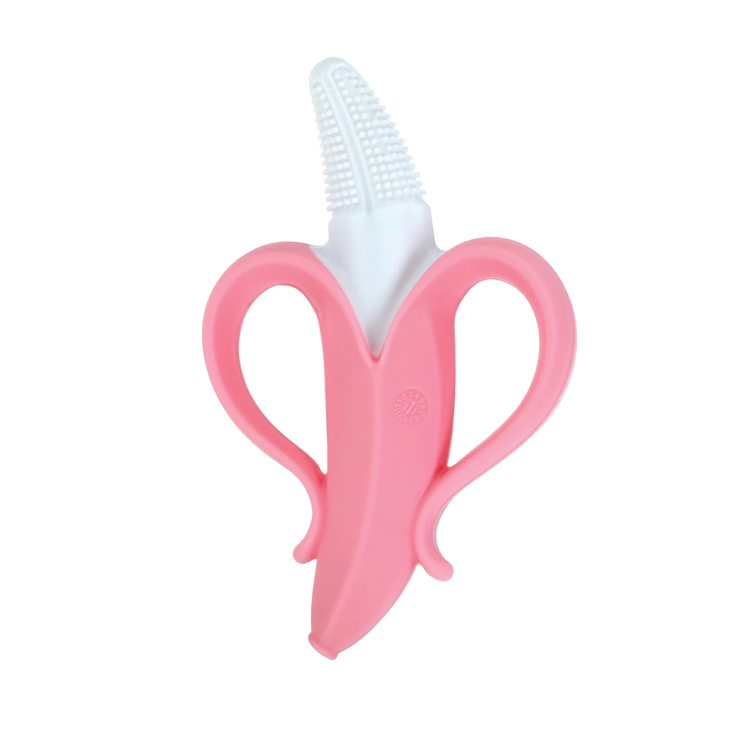 Nuby Nananubs Banana Massaging Teether Pink | BPA-Free Silicone for 3+ Months thumbnail 2
