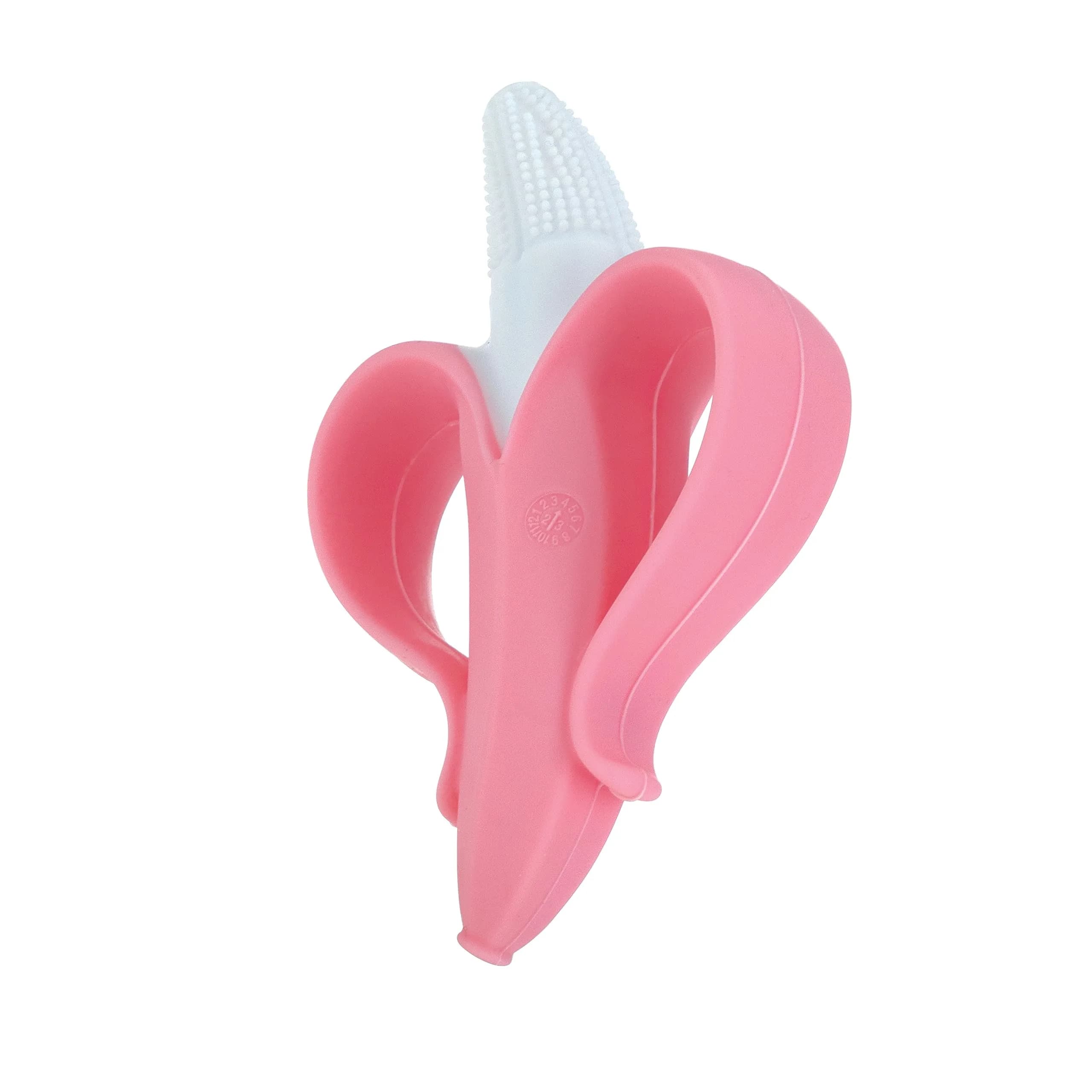 Nuby Nananubs Banana Massaging Teether Pink | BPA-Free Silicone for 3+ Months thumbnail 3