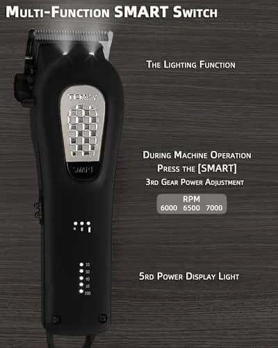 TCMKY Hair Trimmer for Men Cordless & Corded | Powerful Motor, Adjustable Length, Low Noise (70-120 chars) thumbnail 2