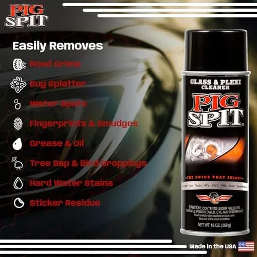Pig Spit Glass and Plexi Cleaner 78 Fl Oz | Streak-Free Shine for Home & Auto thumbnail 4