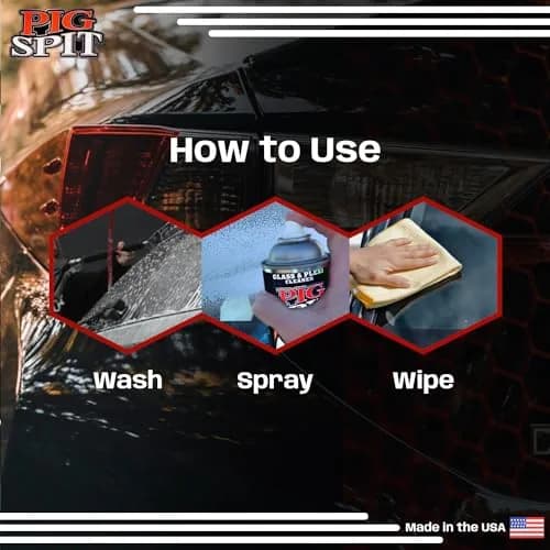 Pig Spit Glass and Plexi Cleaner 13 oz. | Streak-Free Automotive & Home Glass Shine thumbnail 6