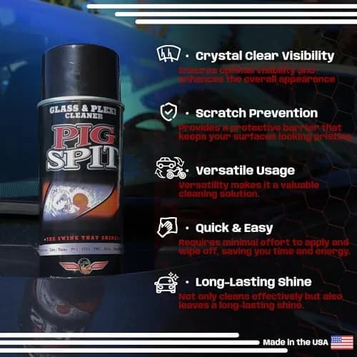 Pig Spit Glass & Plexi Cleaner 13 oz. | Streak-Free Automotive & Home Glass Shine thumbnail 2